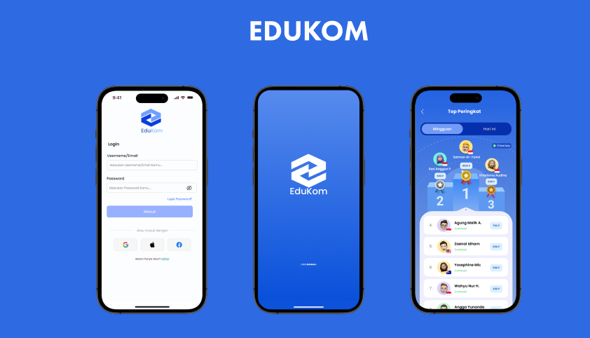 Mobile learning platform dengan kursus offline dan kuis adaptif