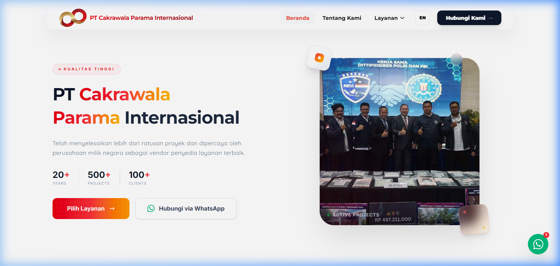 PT Cakrawala Parama Internasional Website